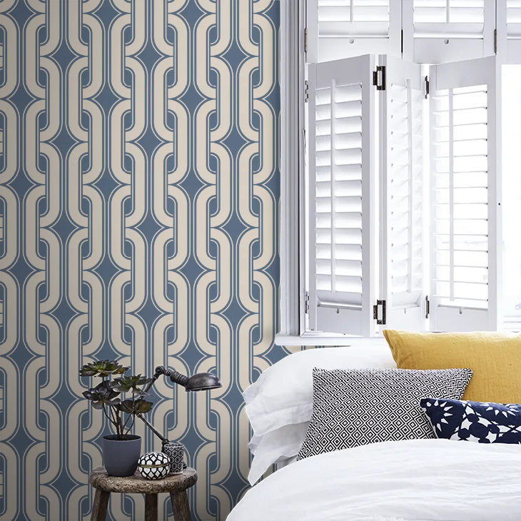 0288LALOWWA - Lavaliers Wallpaper - Low Wave - Little Greene