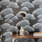 0288PIASHPI - Pine Wallpaper - Ash - Little Greene