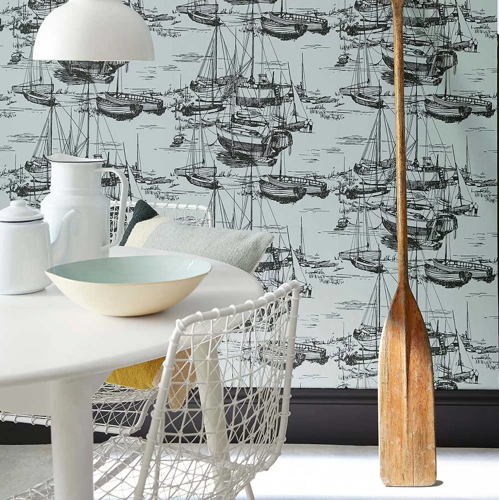 0288ZICERUL - Zingara Wallpaper - Cerulean Sea - Little Greene