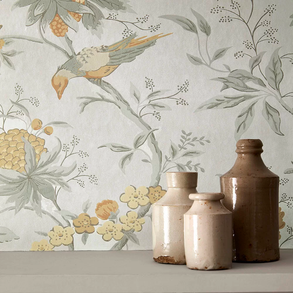 0291BRCINDE - Brooke House Wallpaper - Cinder - Little Greene