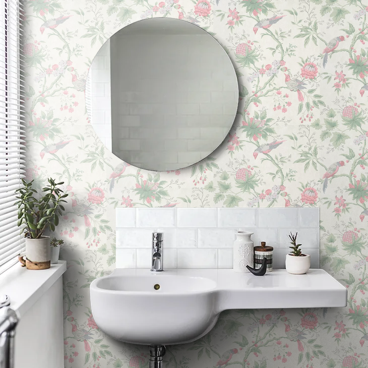 0291BRLINEN - Brooke House Wallpaper - Linen - Little Greene
