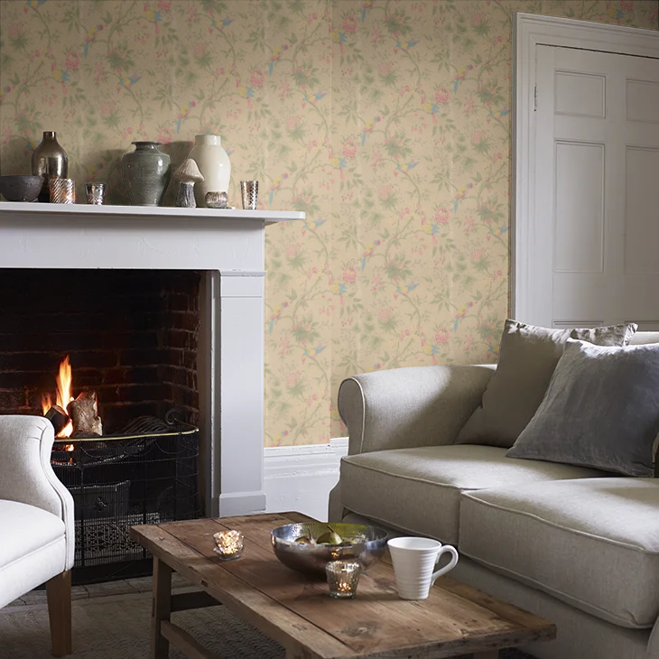 0291BRPARCH - Brooke House Wallpaper - Parchment - Little Greene