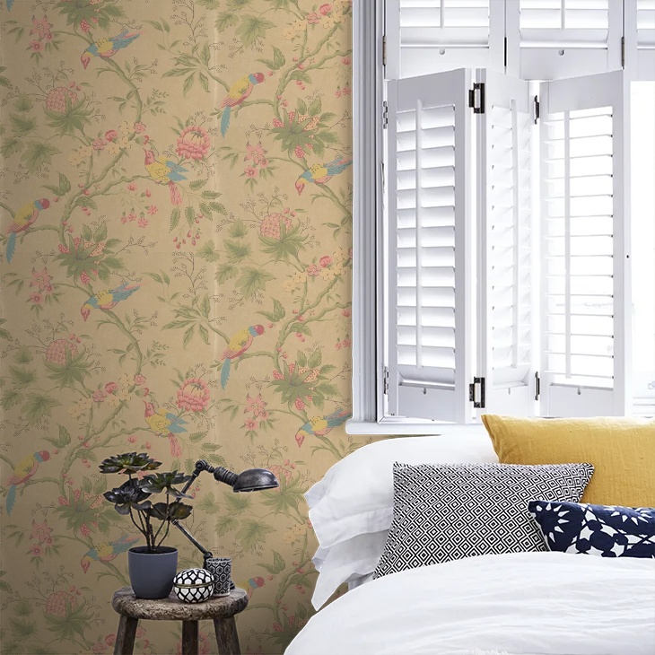 0291BRPARCH - Brooke House Wallpaper - Parchment - Little Greene