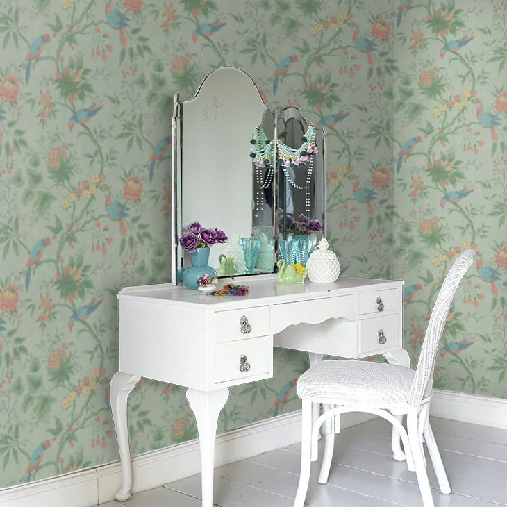 0291BRSILKZ - Brooke House Wallpaper - Silk - Little Greene