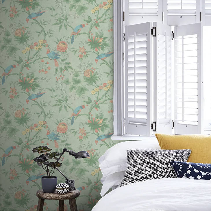 0291BRSILKZ - Brooke House Wallpaper - Silk - Little Greene