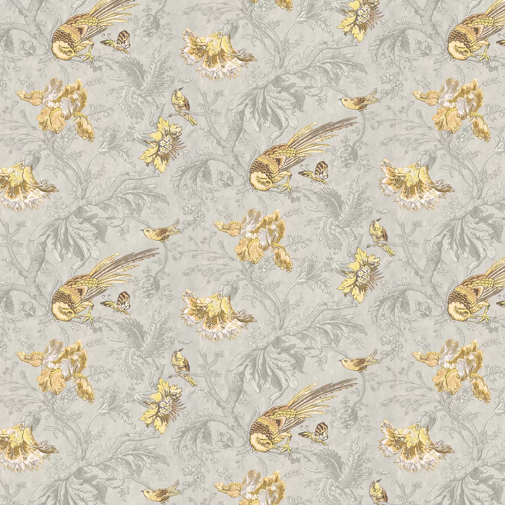 0291CRGILTZ - Crowe Hall Lane Wallpaper - Gilt - Little Greene