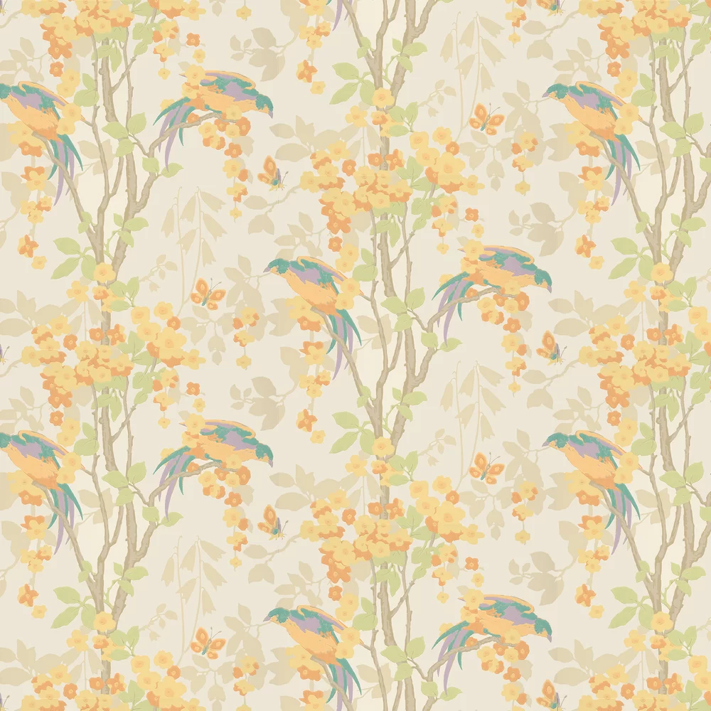 0291LONOUVE - Loriini Wallpaper - Nouveau - Little Greene
