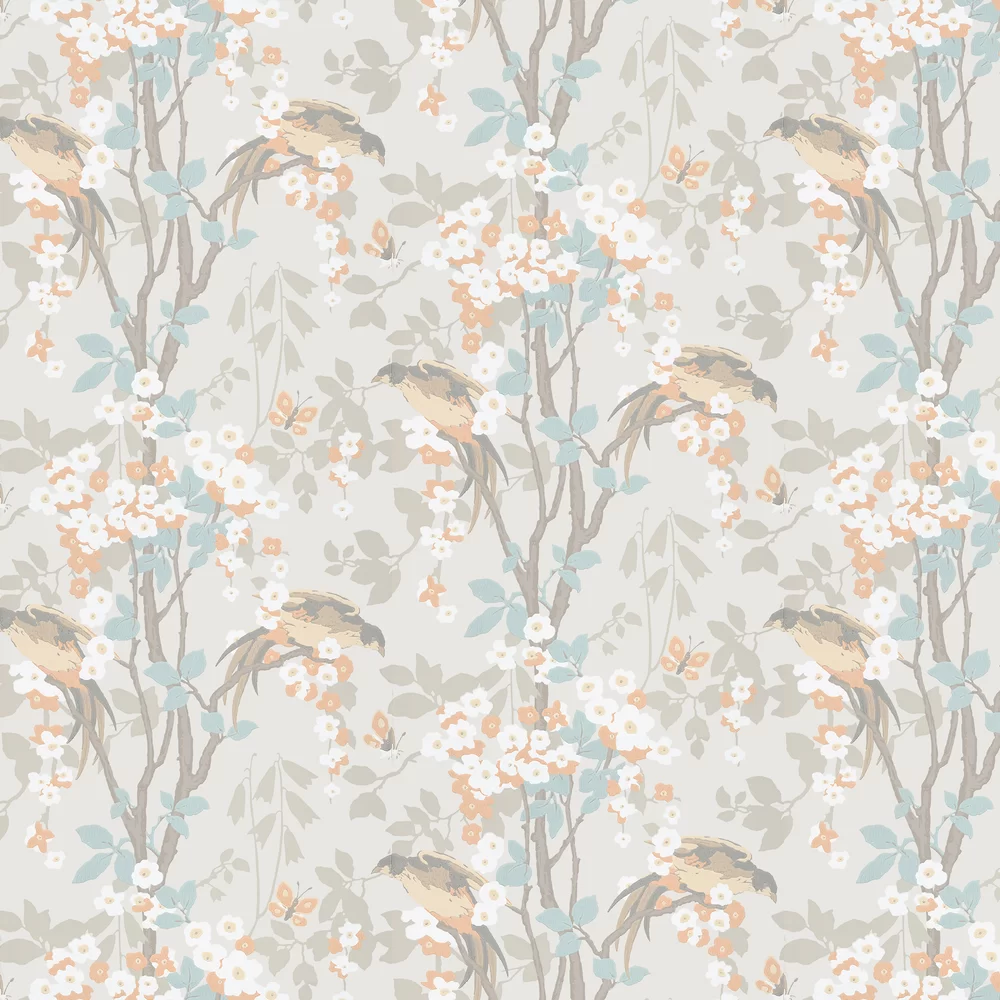 0291LOTUSCA - Loriini Wallpaper - Tuscany - Little Greene