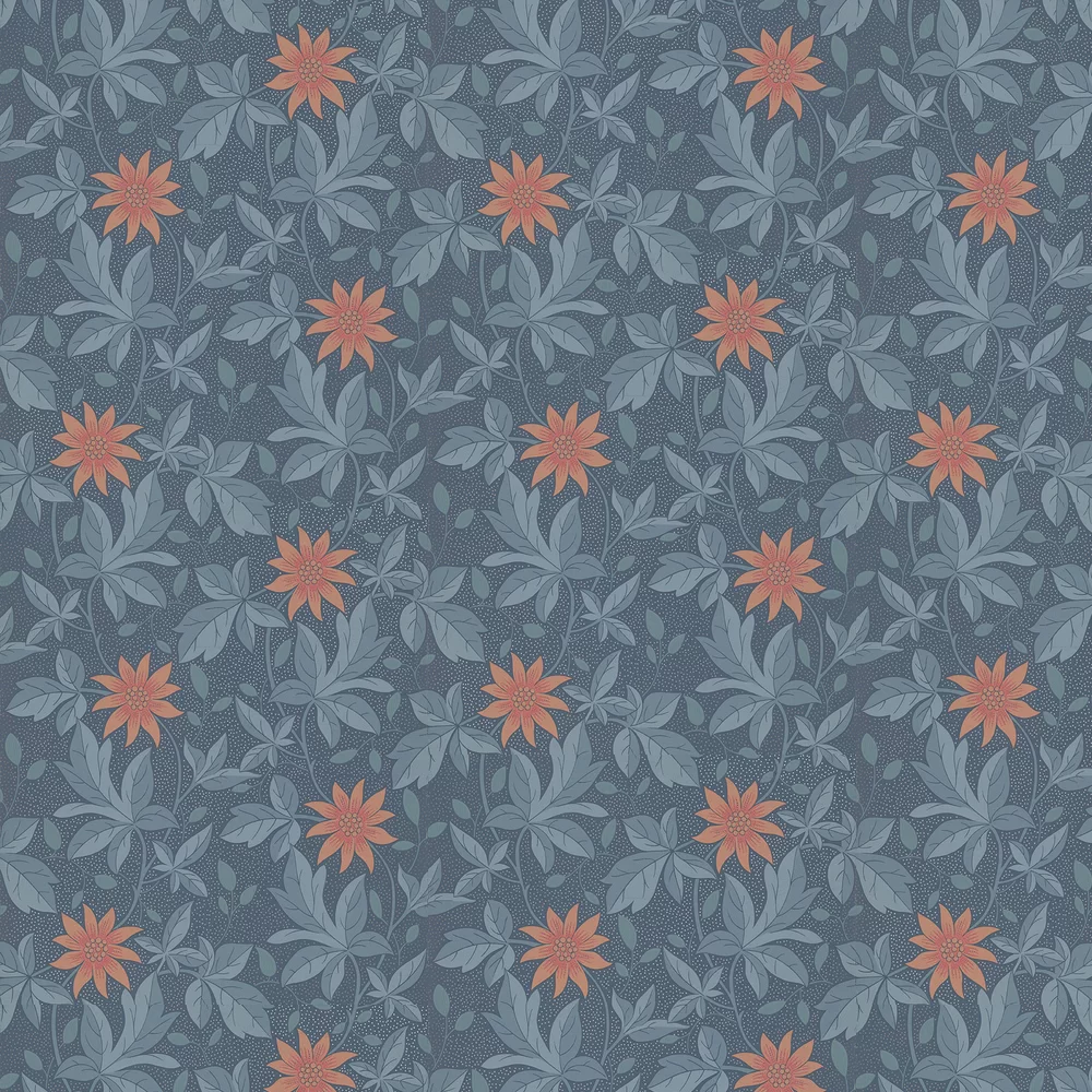 0291MONIGHT - Monroe Wallpaper - Night Flower - Little Greene