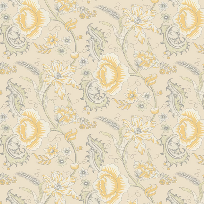 0291WOCLAUD - Woodblock Trail Wallpaper - Claude - Little Greene