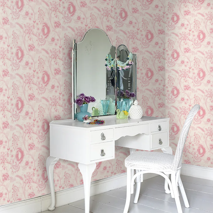 0291WODRESS - Woodblock Mono Wallpaper - Dresser - Little Greene