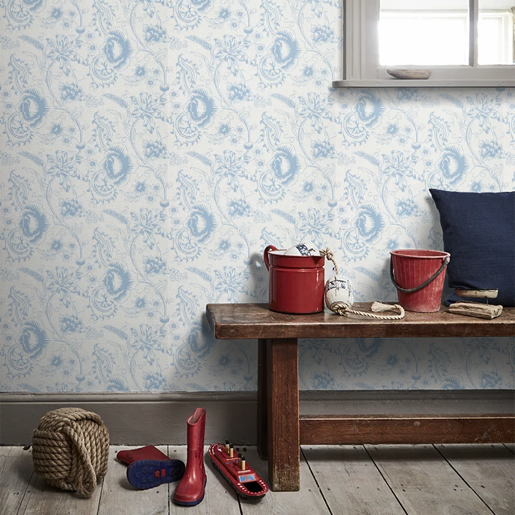 0291WOJUNIP - Woodblock Mono Wallpaper - Juniper - Little Greene