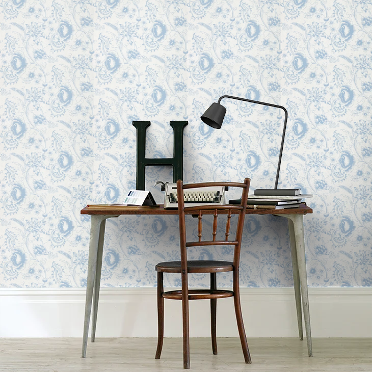 0291WOJUNIP - Woodblock Mono Wallpaper - Juniper - Little Greene
