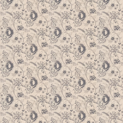 0291WOKNIGH - Woodblock Mono Wallpaper - Knightsbridge - Little Greene