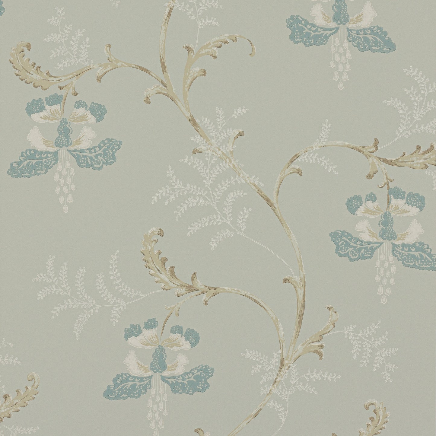 Bellflower Wallpaper - Aqua - 07127/03