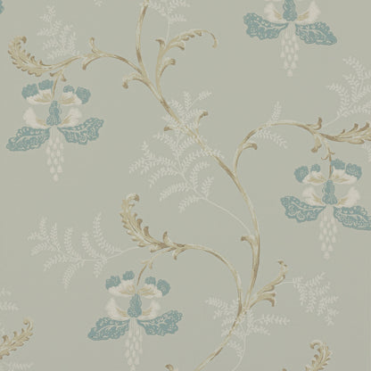 Bellflower Wallpaper - Aqua - 07127/03