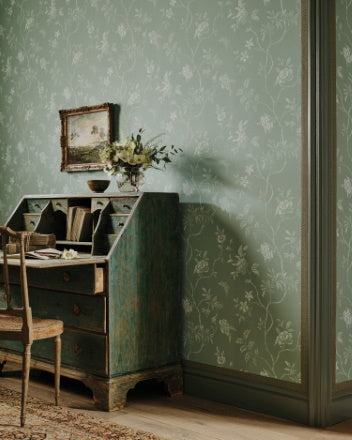 07128/01 - Delancey Wallpaper - Aqua - Colefax & Fowler