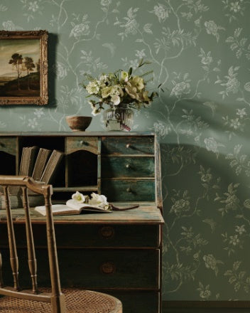 07128/01 - Delancey Wallpaper - Aqua - Colefax & Fowler