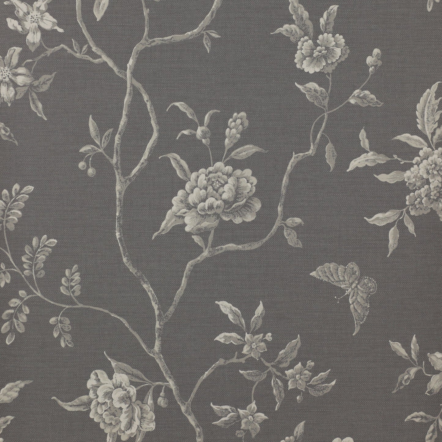 Swedish Tree Wallpaper - Charcoal - 07165/04