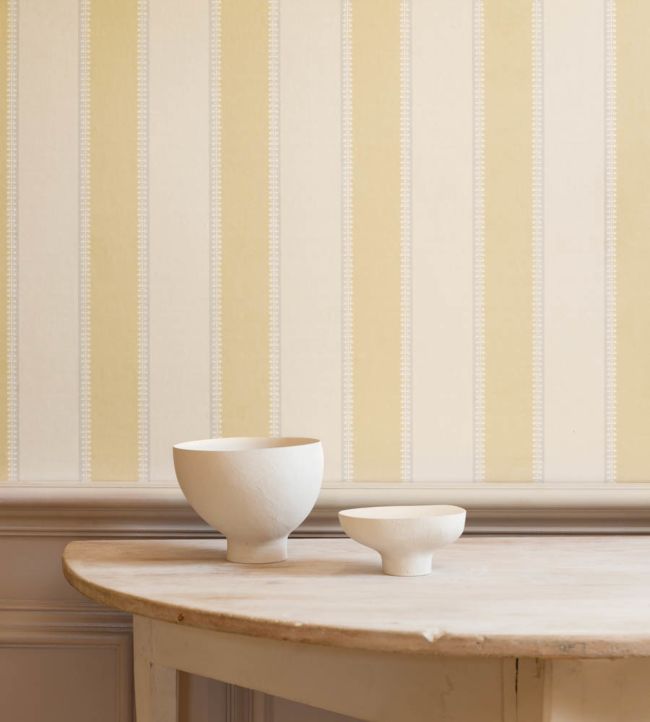 Hume Stripe Wallpaper - Yellow - 07189-03