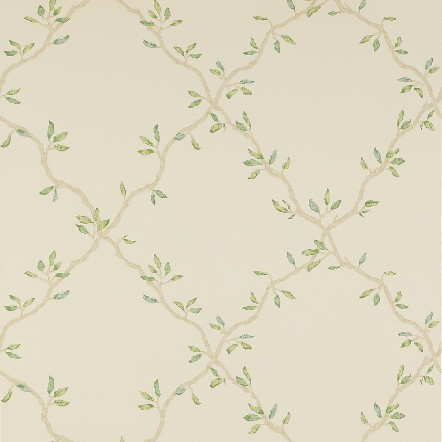 Leaf Trellis Wallpaper - Pale Green - 07706/02