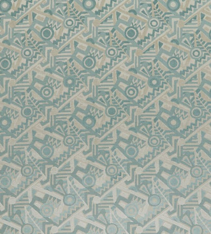 Zig Zag Velvet Fabric - Blue