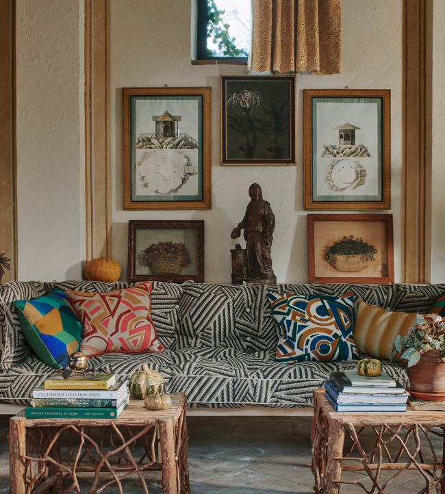 Trepak Embroidery Room Fabric - Green