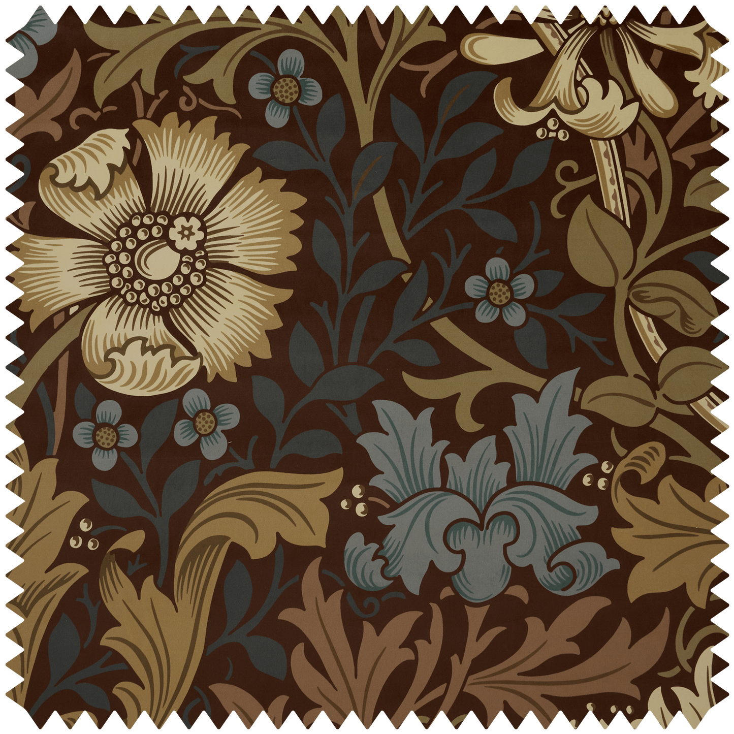 1-FA-CMM-VE-CDR-XXX-XXX - Compton Magna Velvet Fabric - Bark - House of Hackney