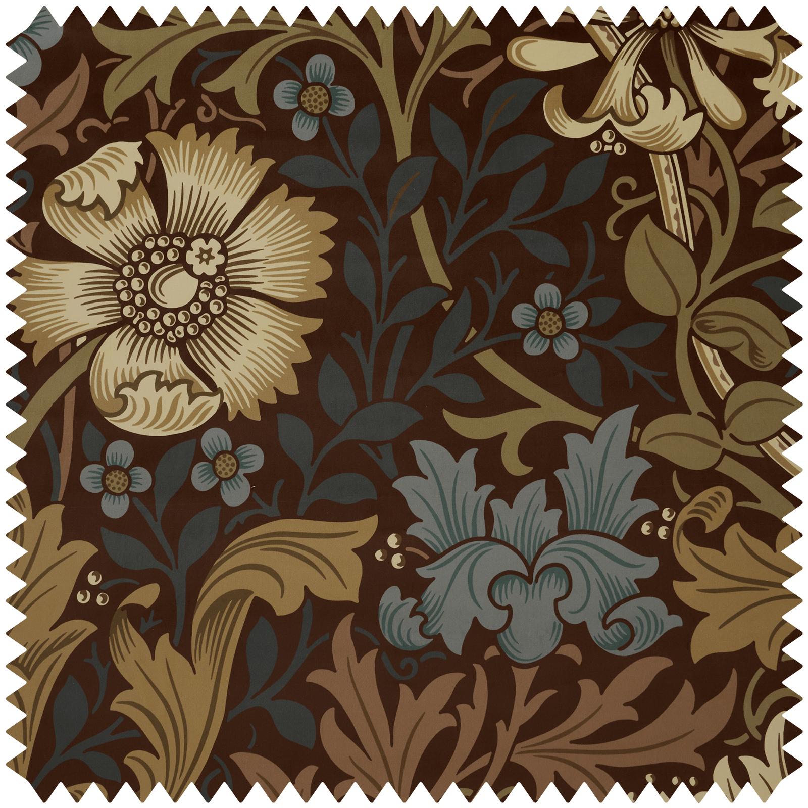 1-FA-CMM-VE-CDR-XXX-XXX - Compton Magna Velvet Fabric - Bark - House of Hackney