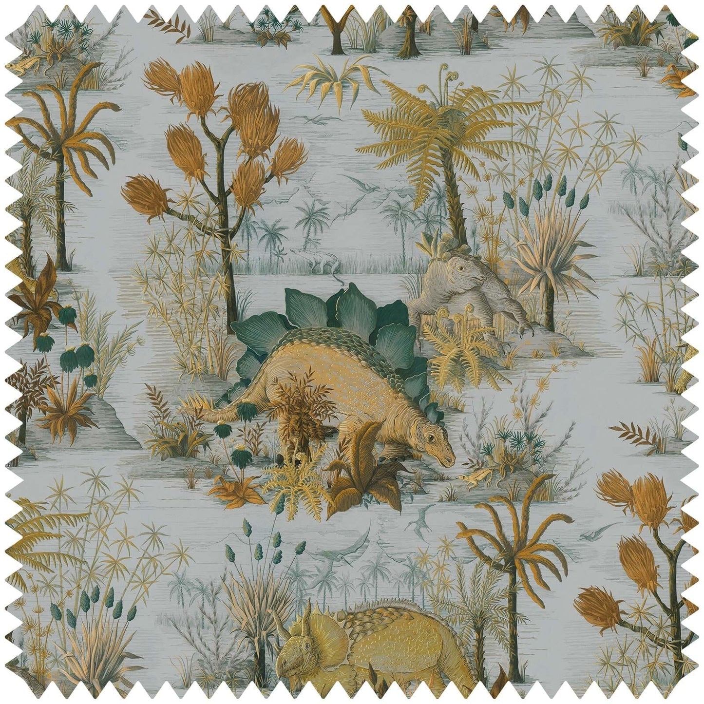 Dinosauria Cotton Linen Fabric