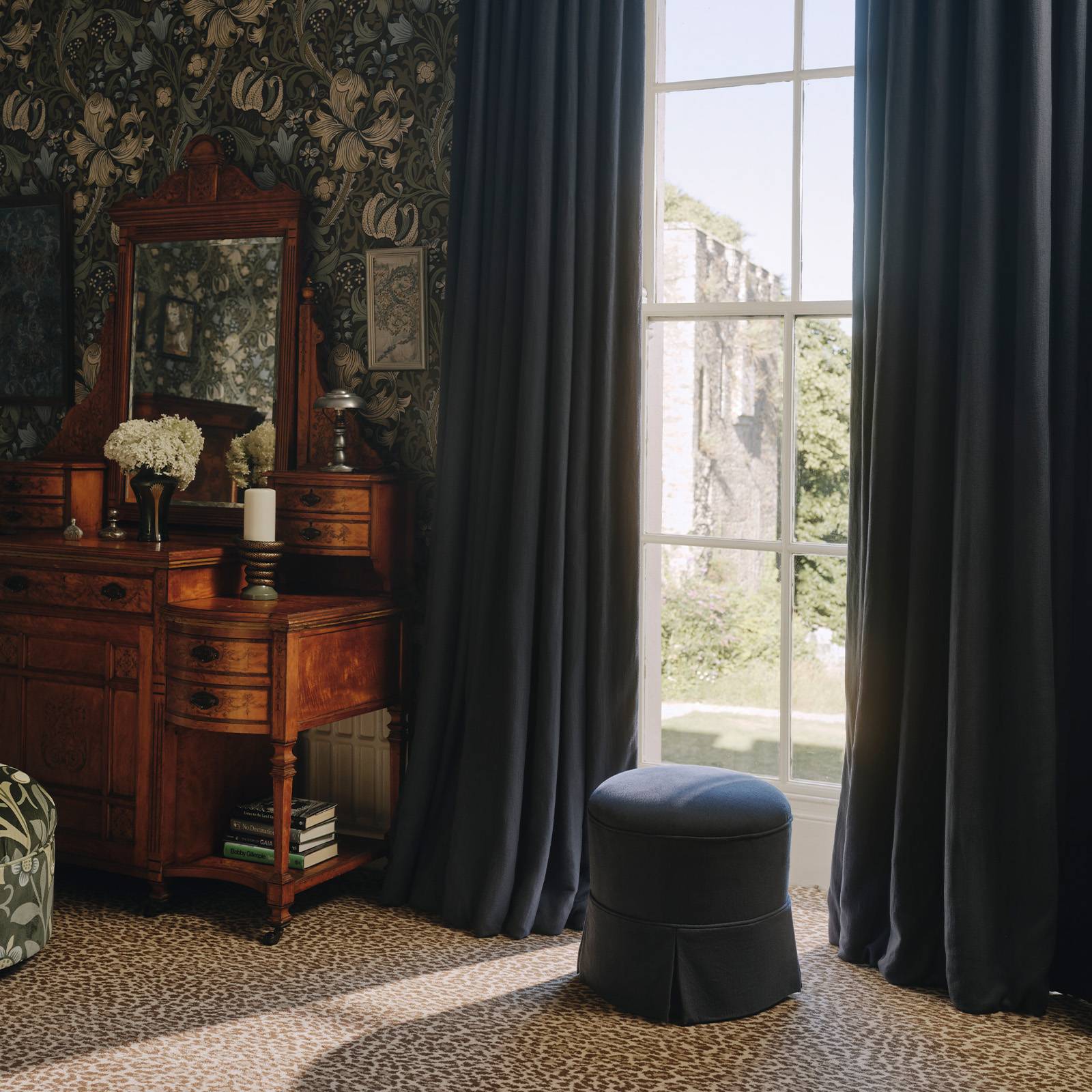 1-FA-HMP-HP-BLU-XXX-XXX - Heavenly Hemp Fabric - Woad - House of Hackney