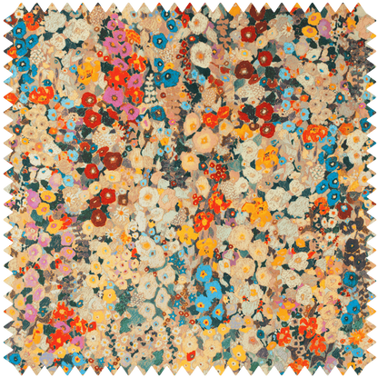 Hollyhocks Organic Velvet Fabric