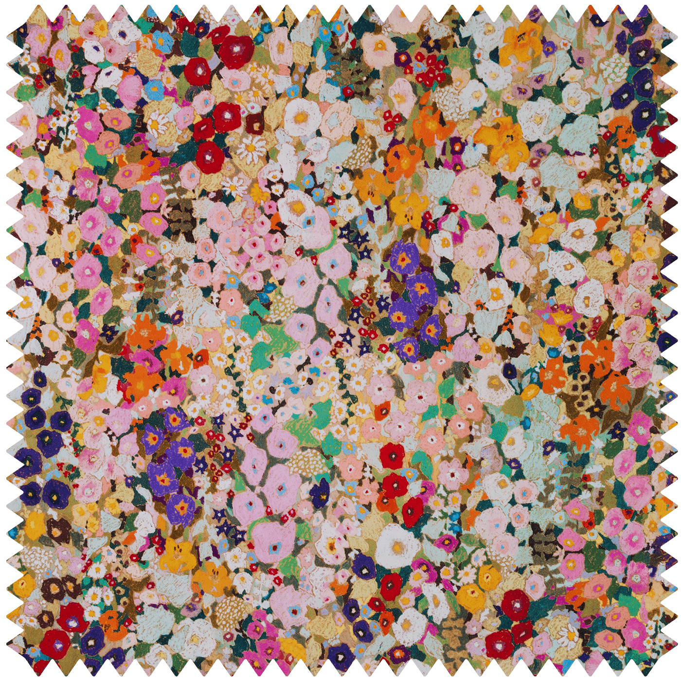 Hollyhocks Organic Velvet Fabric