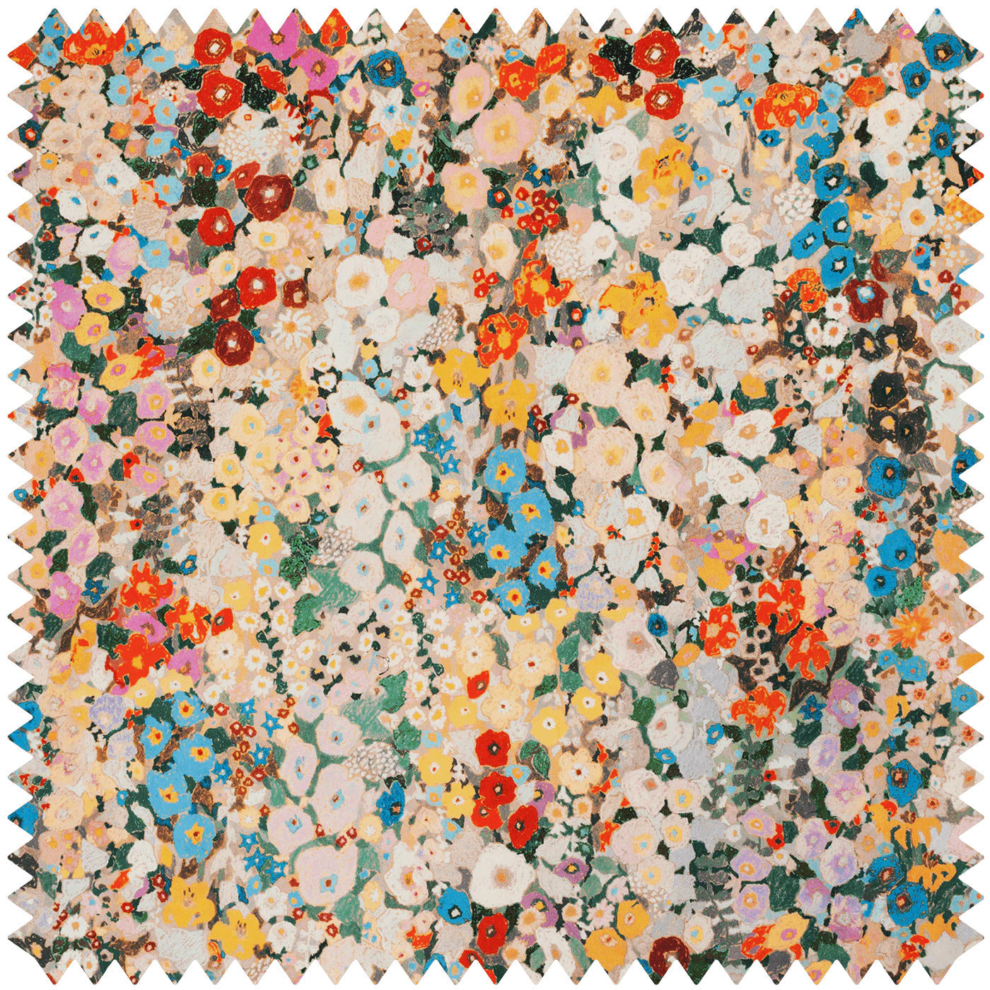 Hollyhocks Velvet Fabric