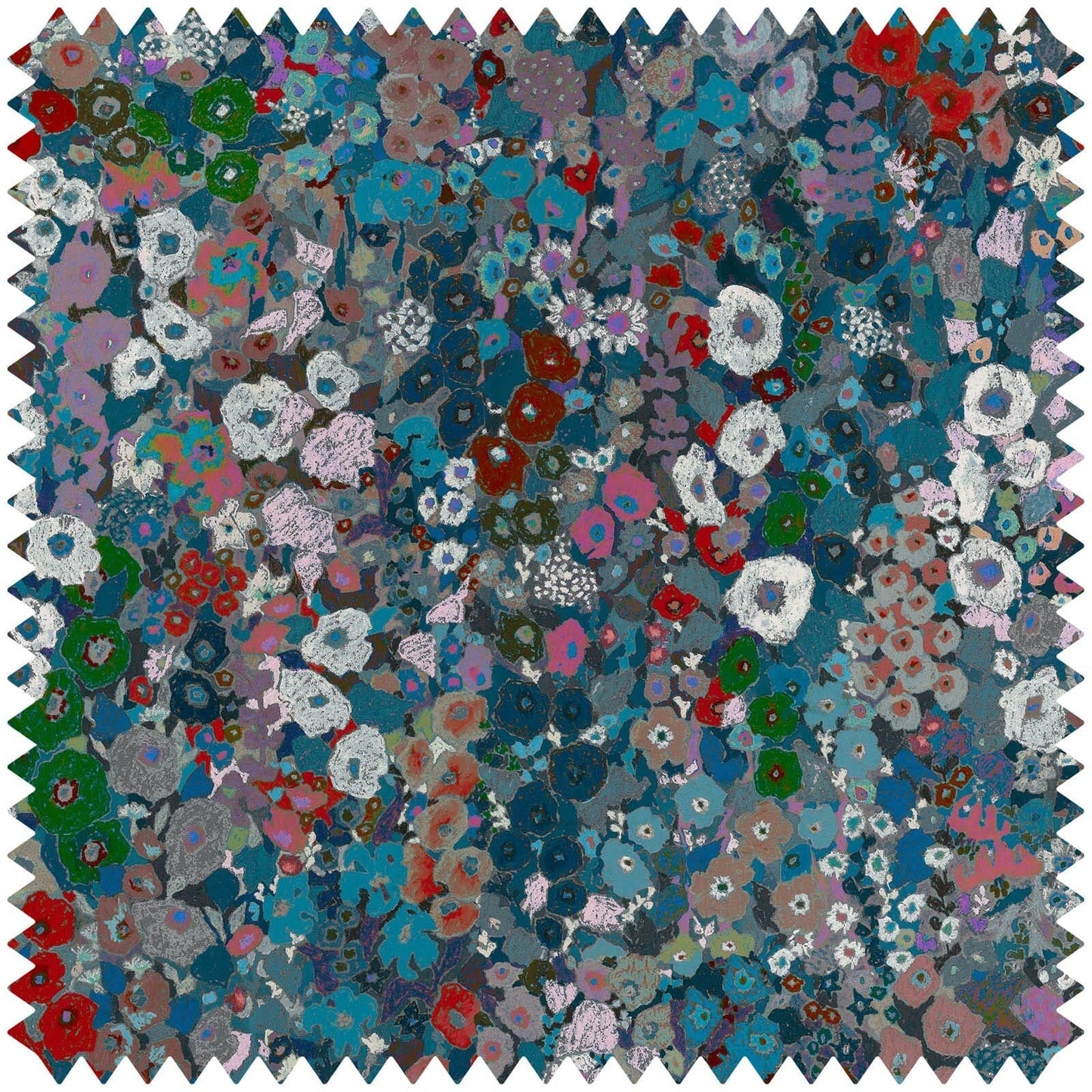 Hollyhocks Velvet Fabric