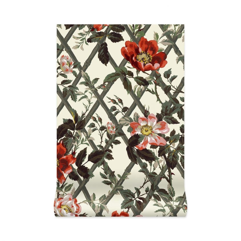 Bryher Rose Wallpaper - Cinnabar - 1-WA-BRR-DI-XXX-XXX