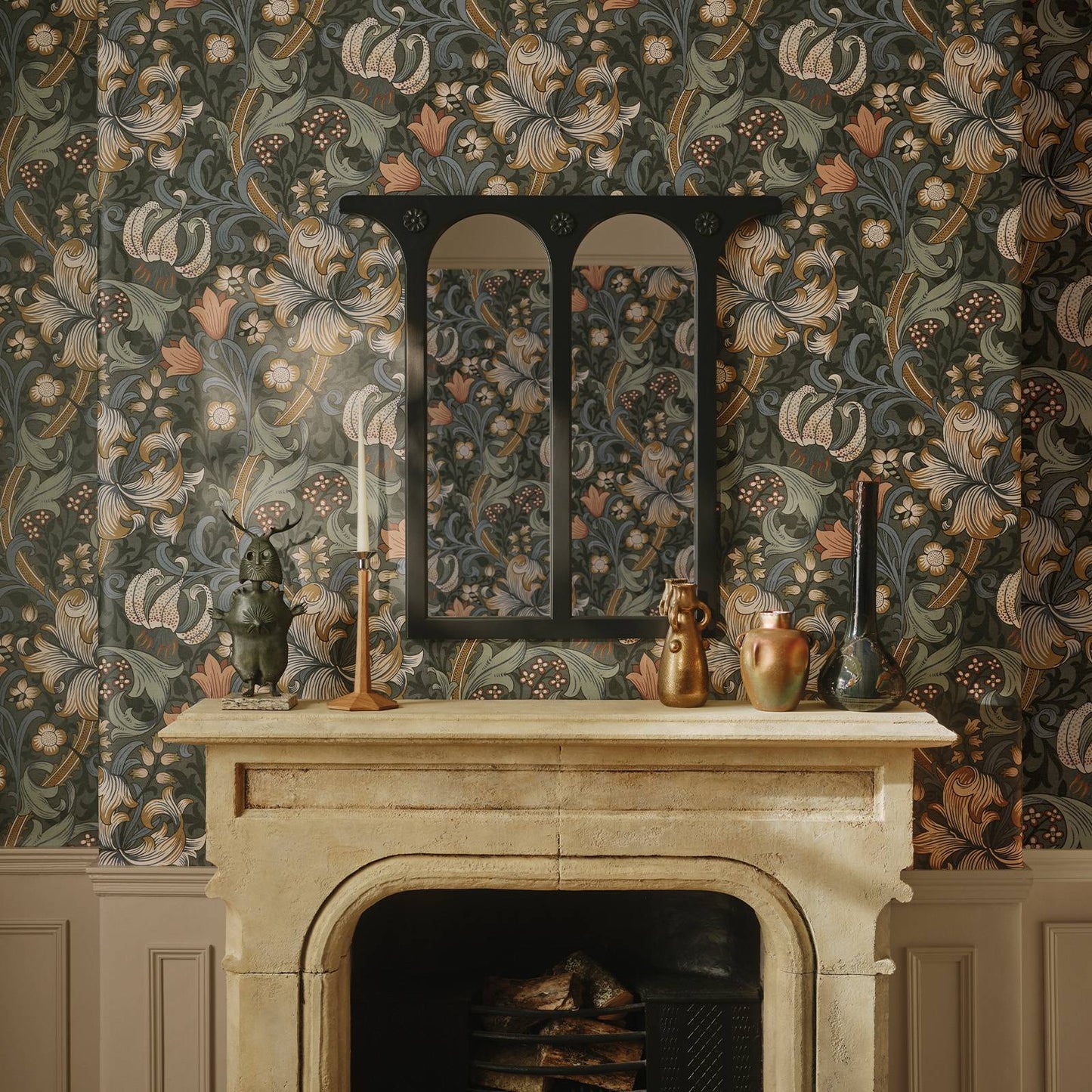 1-WA-GOL-DI-EUP-XXX - Golden Lily Wallpaper - Euphorbia - House of Hackney