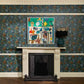 Opia Wallpaper - Petrol - 1-WA-OPI-DI-PET-XXX