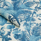 Pampas Wallpaper - Off-White & Cerulean - 1-WA-PAM-DI-W&C-XXX