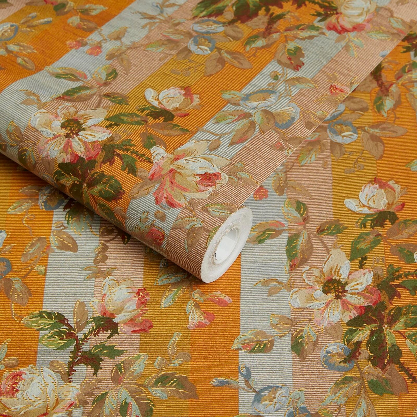 Rainbow Rose Stripe Wallpaper