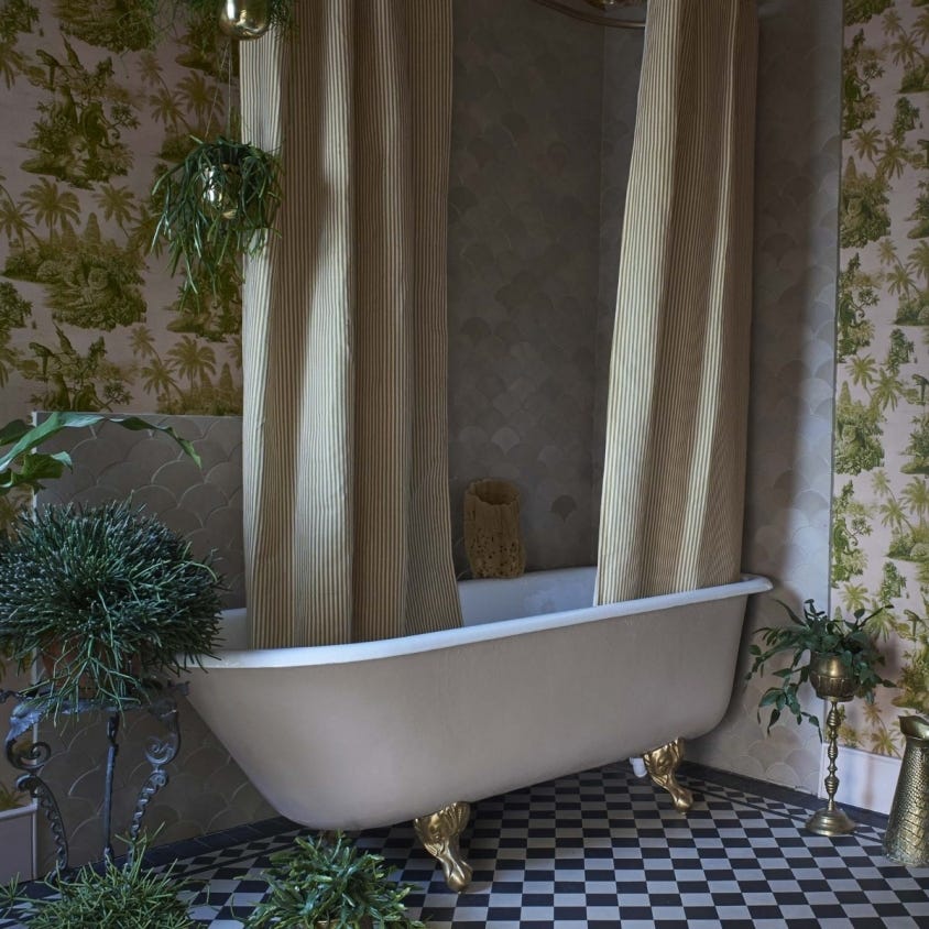 Sumatra Wallpaper - Blush / Pear-Green - 1-WA-SUM-DI-BPG-XXX