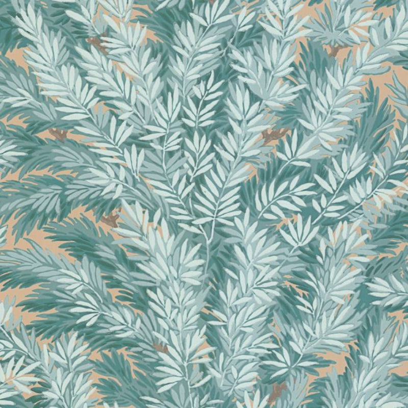 Florencecourt Wallpaper - Print Room Blue on Sand - 100/1001
