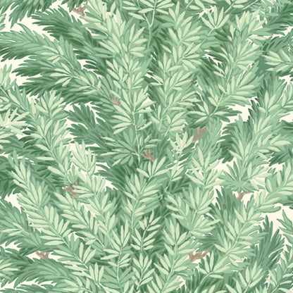 Florencecourt Wallpaper - Leaf Green on Parchment - 100/1002