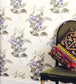 Madras Violet Wallpaper - Purple & Olive on Cream - 100/12056