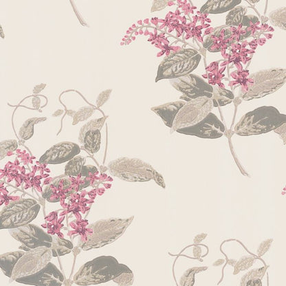 Madras Violet Wallpaper - Fuchsia & Linen on Parchment - 100/12058