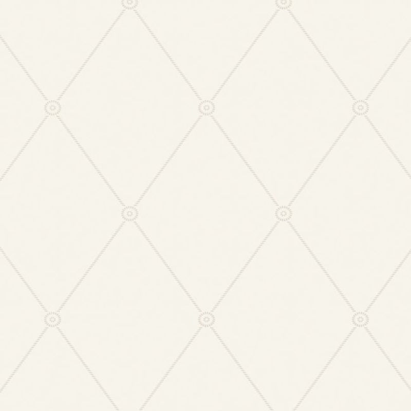 Large Georgian Rope Trellis Wallpaper - White - 100/13060