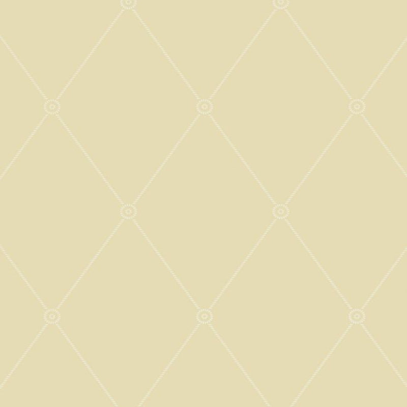 Large Georgian Rope Trellis Wallpaper - Oat - 100/13063