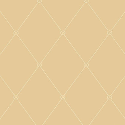 Large Georgian Rope Trellis Wallpaper - Ochre - 100/13064