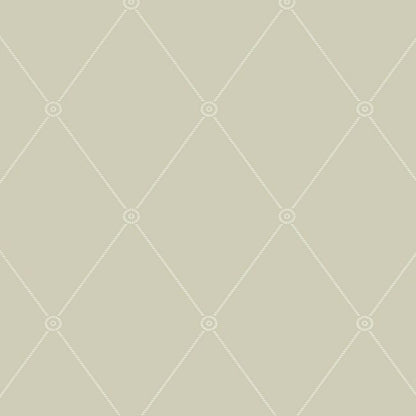 Large Georgian Rope Trellis Wallpaper - Soft Olive - 100/13065
