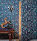 Hummingbirds Wallpaper - Multi, Old Olive on Duck Egg - 100/14069